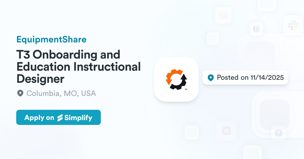 T3 Onboarding And Education Instructional Designer EquipmentShare t3-onboarding-and-education-instructional-designer-equipmentshare